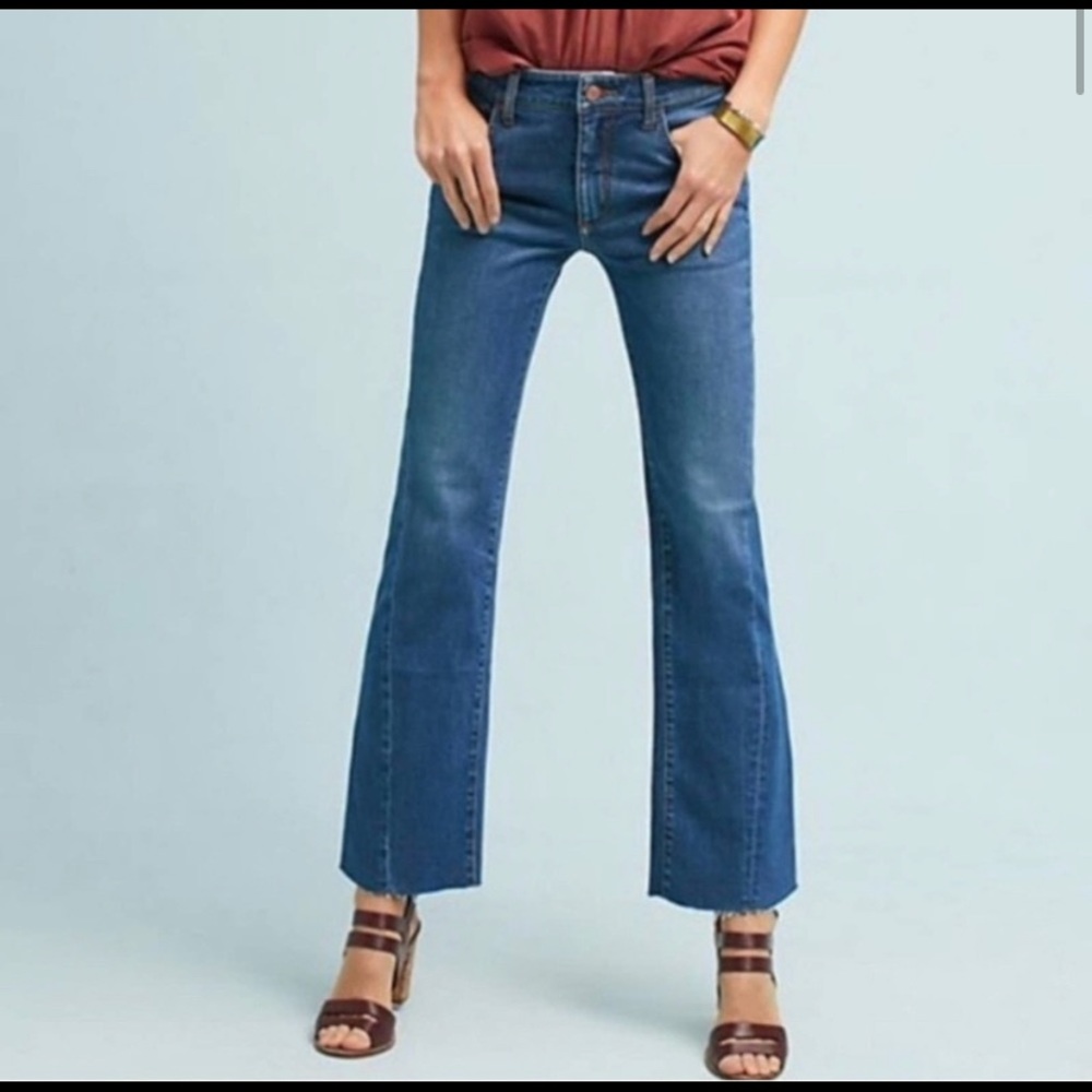 Pilcro and the Letterpress High-Rise Raw Hem Crop